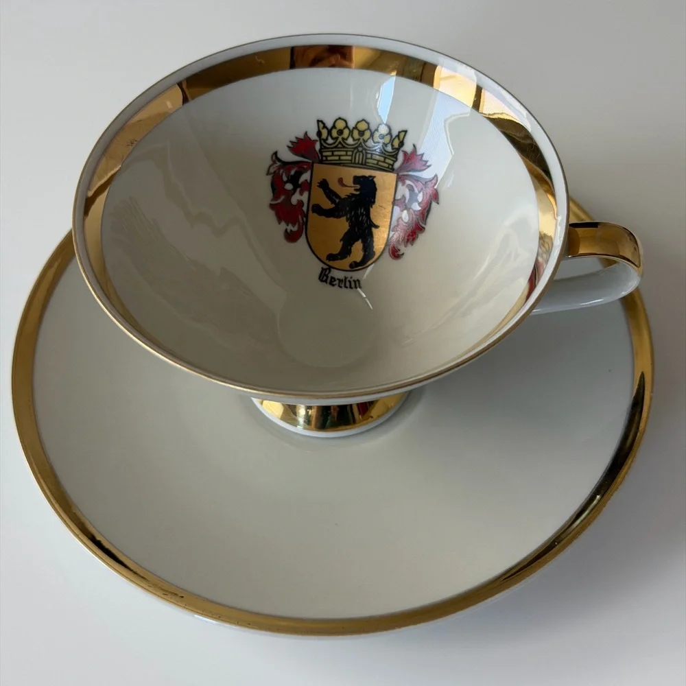 Vintage Mitterteich Bavaria Elegant Porcelain Tea Cup and Saucer Set